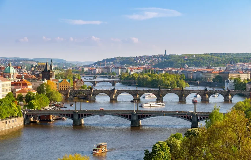 Short boat trip on the Vltava river